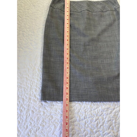 212 Collection Grey Straight Knee Length Side Zip Business Skirt size 4 - Picture 5 of 6